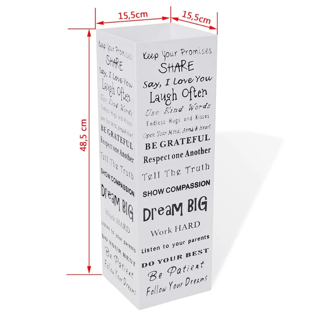 Umbrella Stand Storage Holder for Home Use 48.5cm White Steel