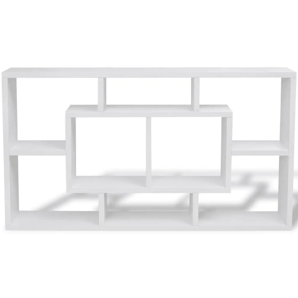 Wall-Mounted Shelf Unit with 8 Open Compartments