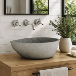 Specifications for Oval River Stone Bathroom Sink 36-46cm
