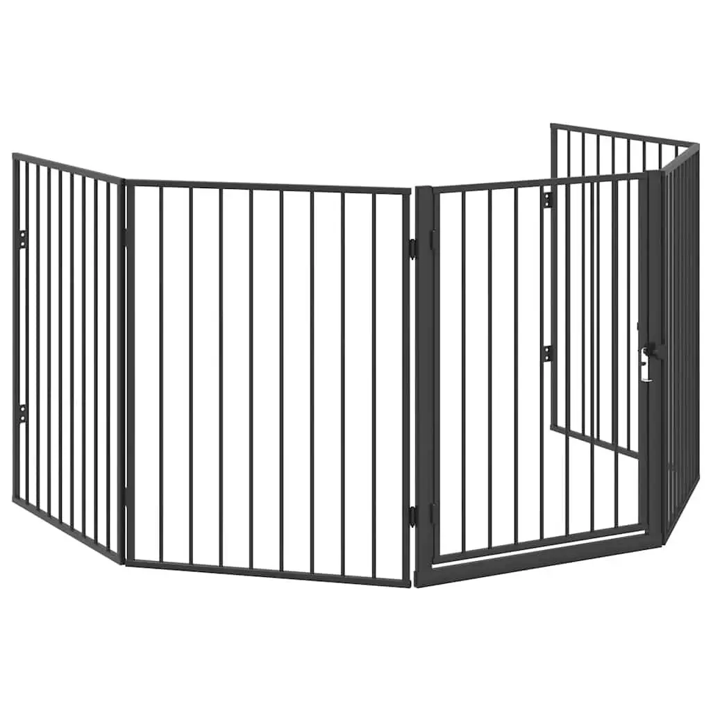 Pet Fireplace Fence Steel Black Swing Gate Safety Barrier Grill Stove Protection