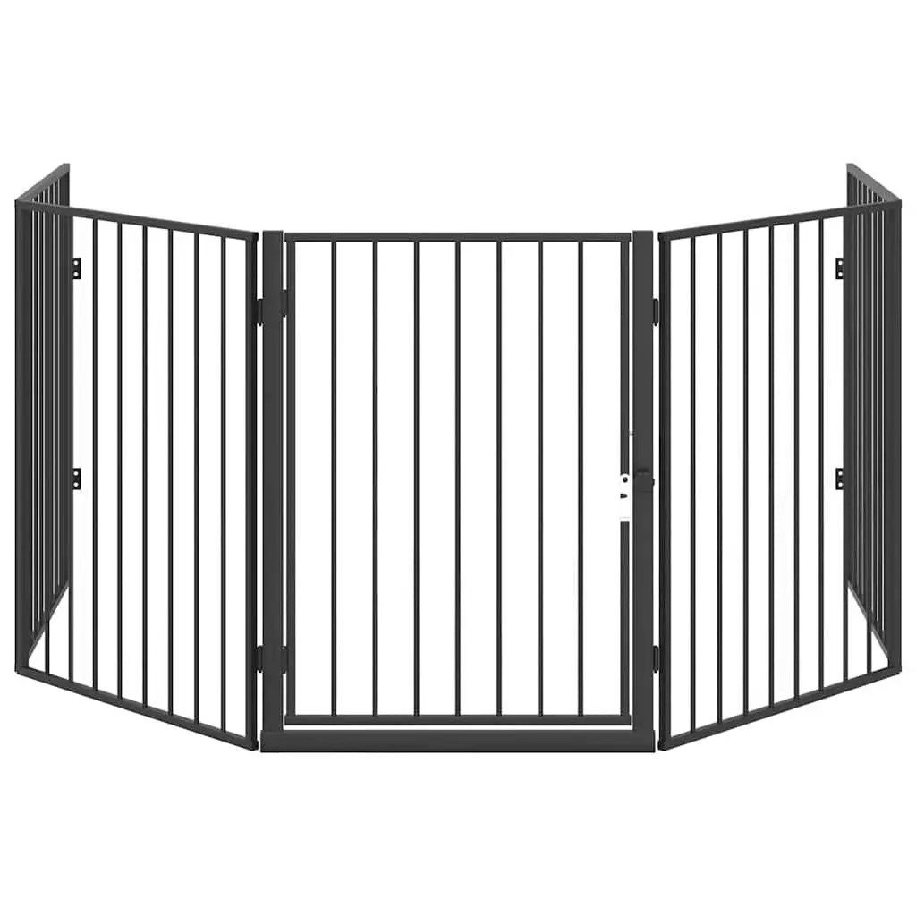 Pet Fireplace Fence Steel Black Swing Gate Safety Barrier Grill Stove Protection
