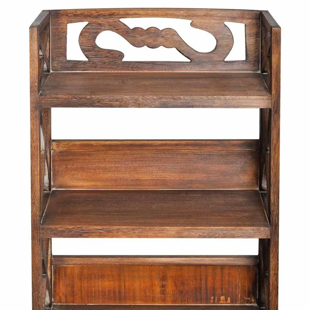 Bathroom Cabinet Storage Cupboard Brown Wood Floor Standing 46x24x117.5cm