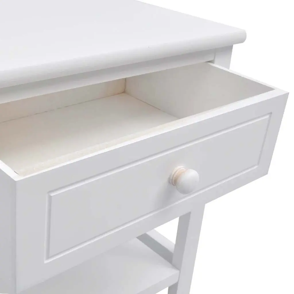 Wooden Bedside Cabinet Nightstand Drawer Storage Shelf Bedroom Furniture 2 Piece