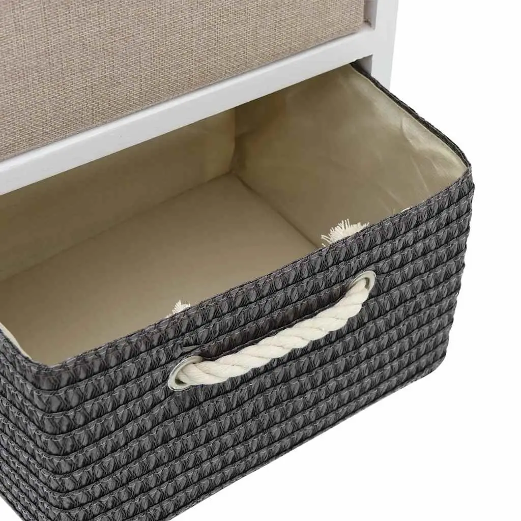 Storage Cabinet 4 Drawers White Wooden Chest Hallway Bedroom Furniture Organiser