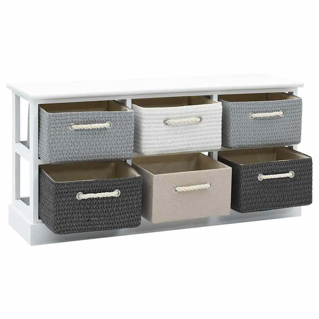 Storage Bench for Hallway Living Room Bedroom Entryway with 6 Drawers