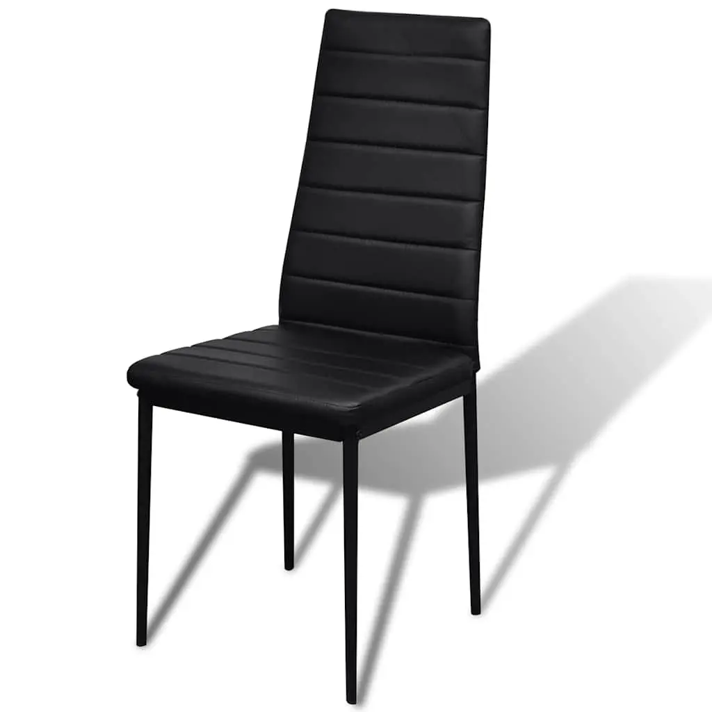 Black Dining Table Set, 5 Pieces