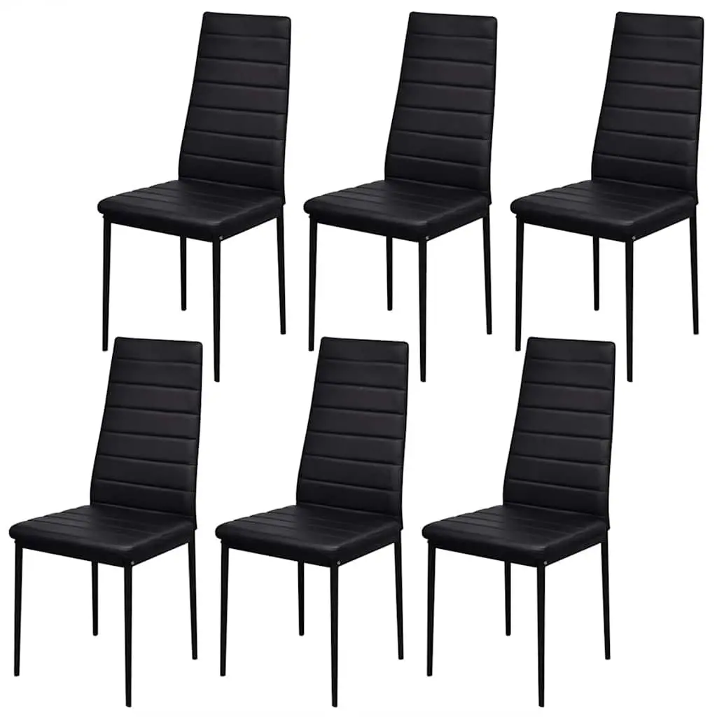 7 Piece Black Dining Table Set