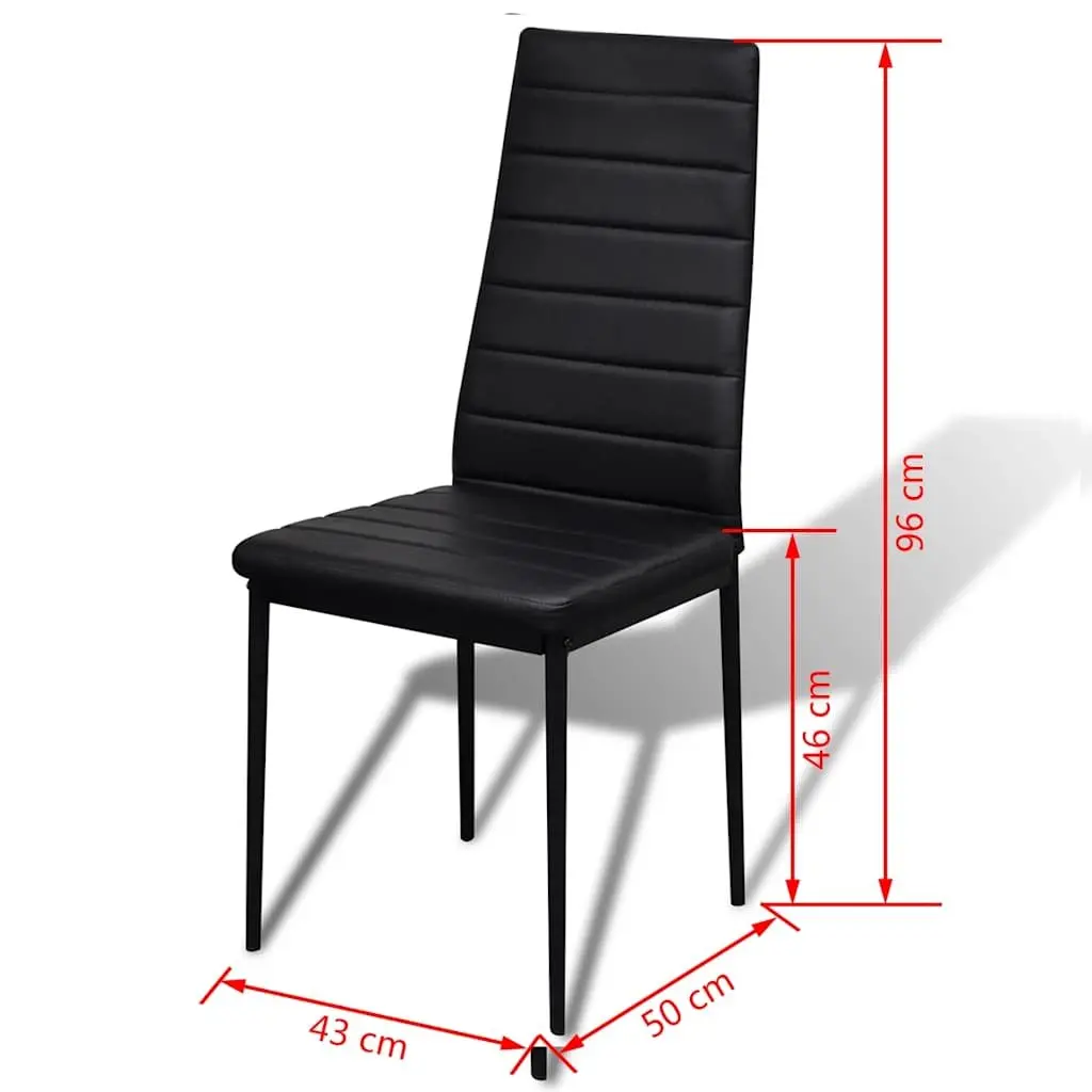 7 Piece Black Dining Table Set