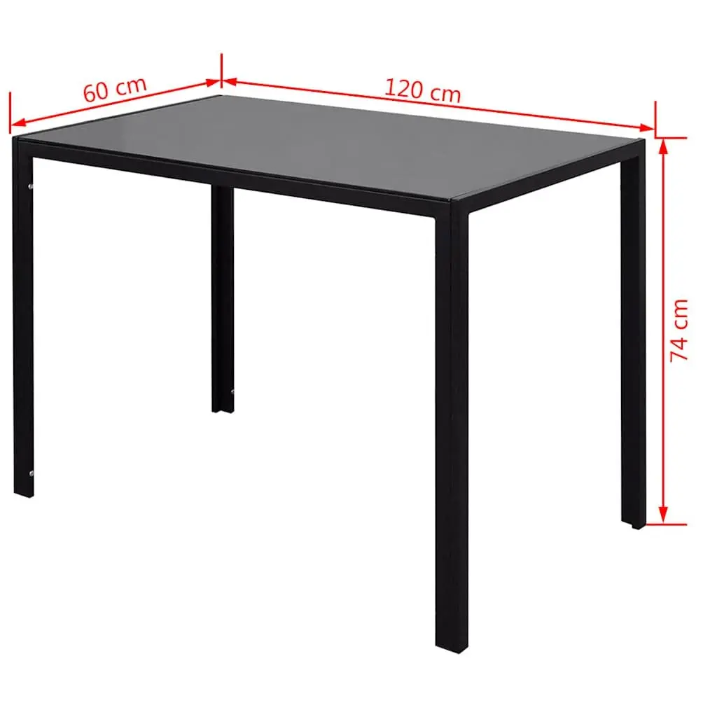 7 Piece Black Dining Table Set