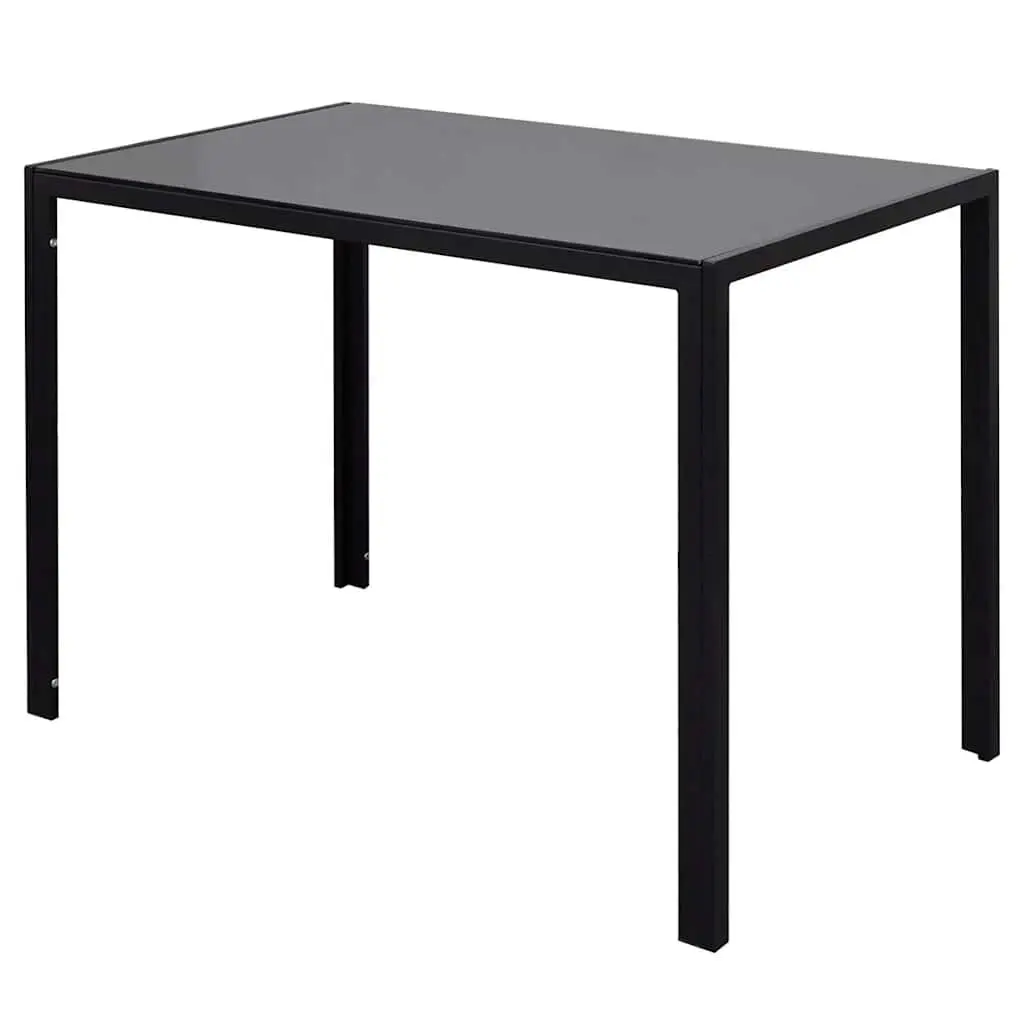Dining Table Set 5 Piece Modern Kitchen Dining Furniture with 4 Chairs Black