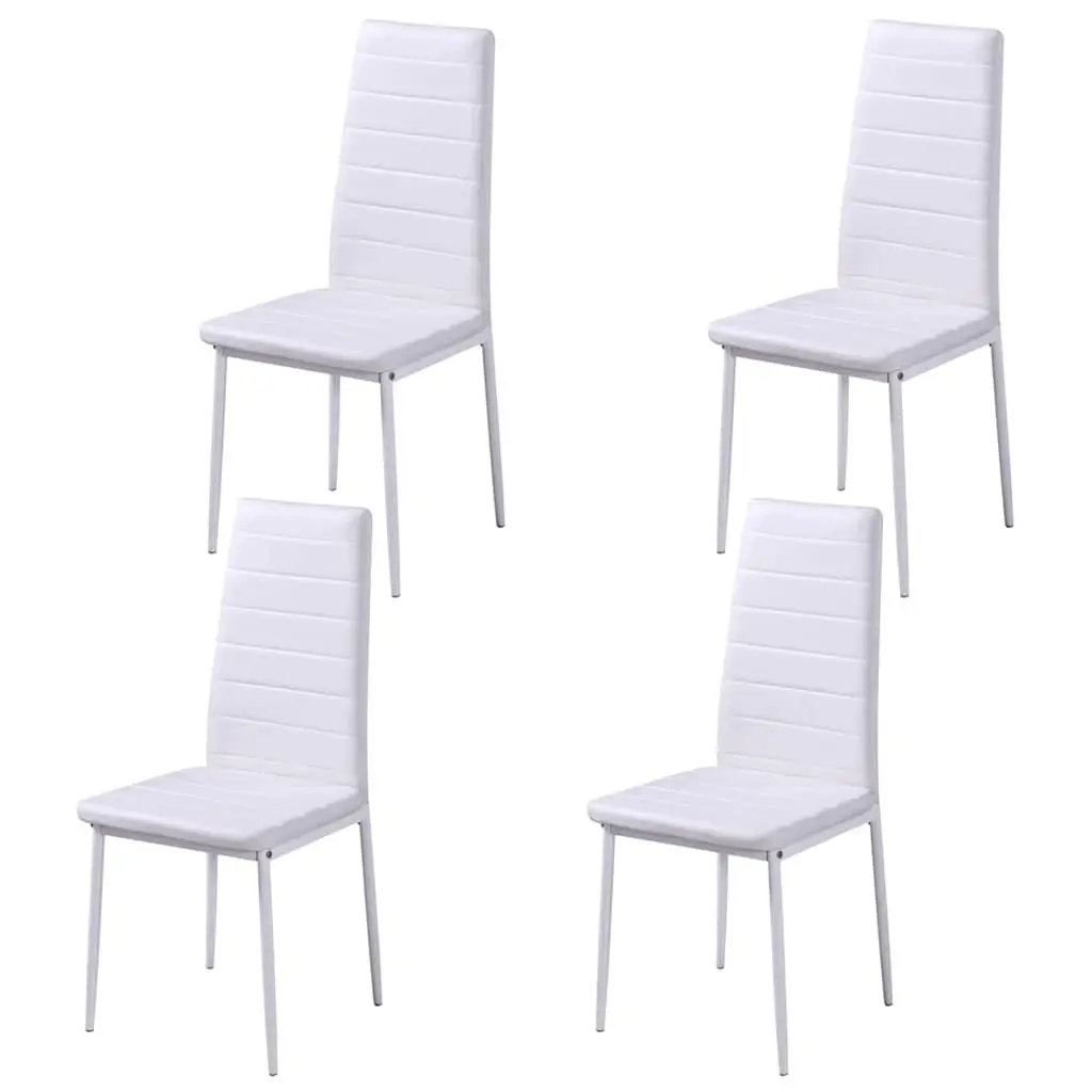 Dining Table Set 5 Piece Modern Kitchen Dining Furniture with 4 Chairs Black