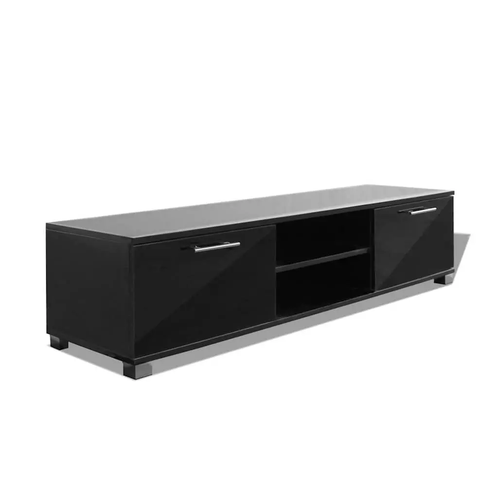 TV Cabinet Living Room High-Gloss Black 120 x 40.5 x 35 cm