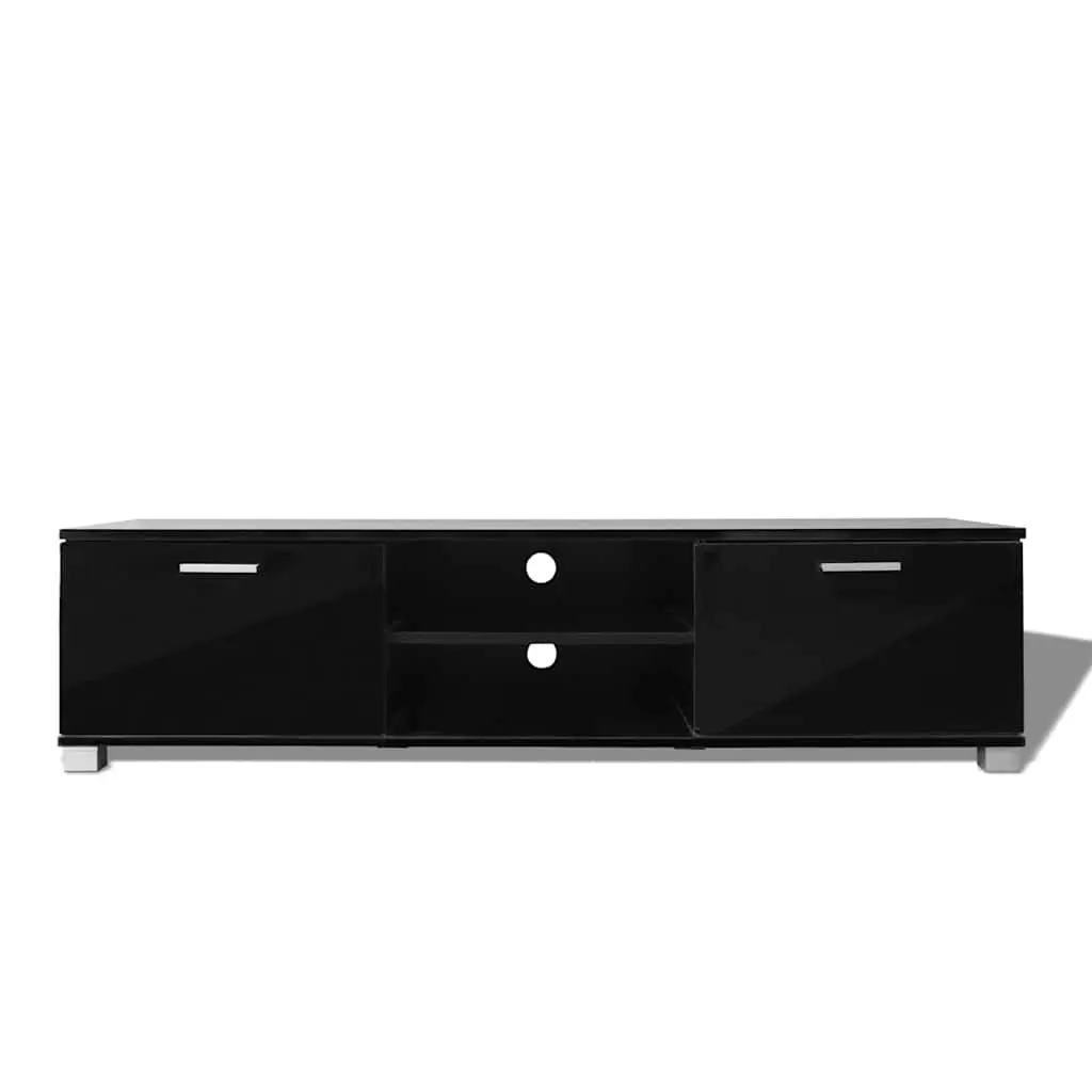 High-Gloss Black TV Cabinet