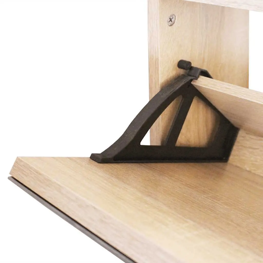 Shoe Cabinet Wall Mounted Brown 2 Layer Storage Organiser