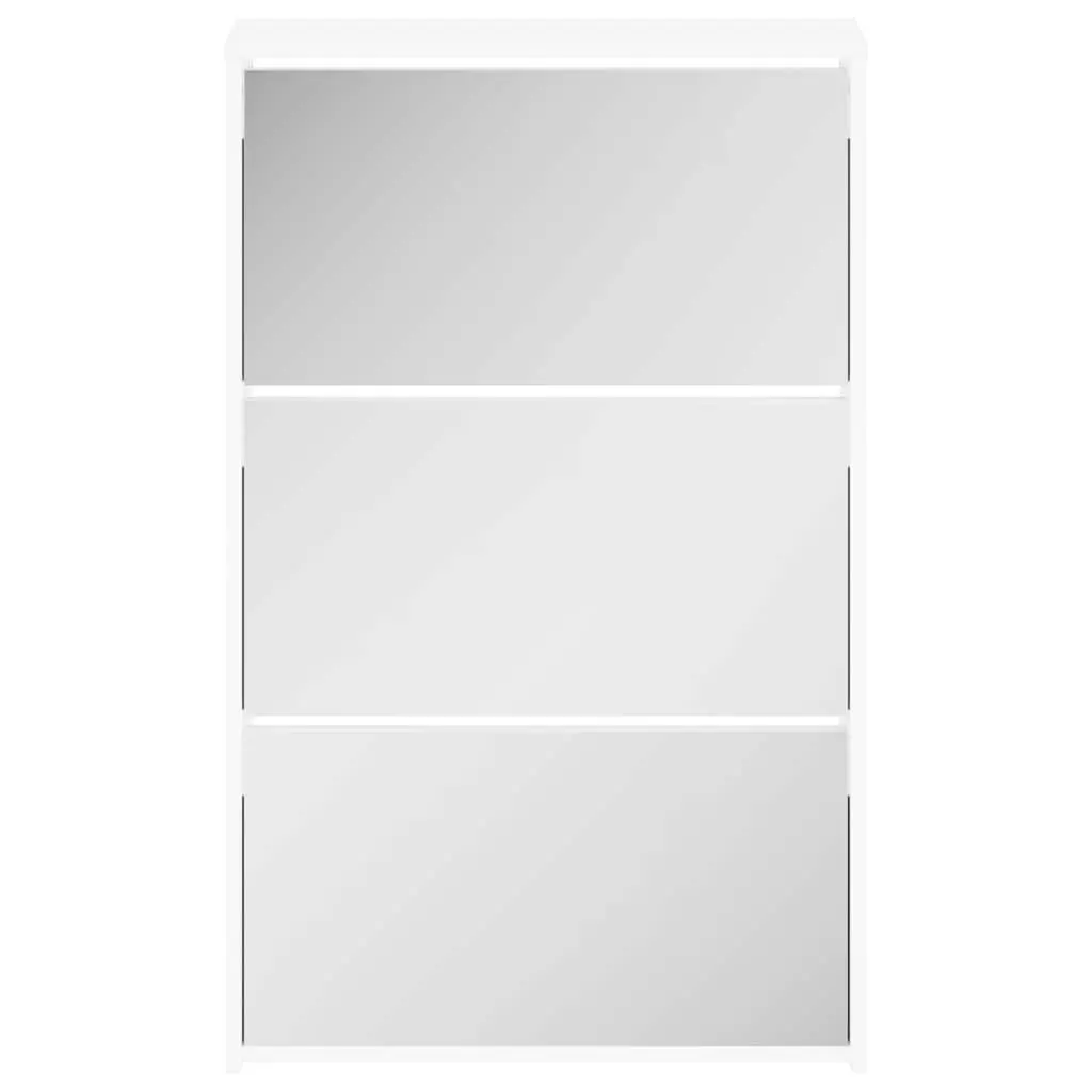 Shoe Cabinet Wall-Mounted Hallway Storage Organiser 3 Layer White