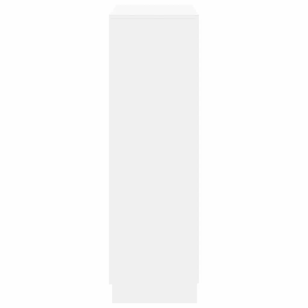 Shoe Cabinet Entryway Hall 7 Shelves White Storage Organiser 2 Doors