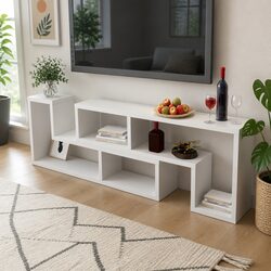 Specifications of the White L-Shaped TV Cabinet Unit