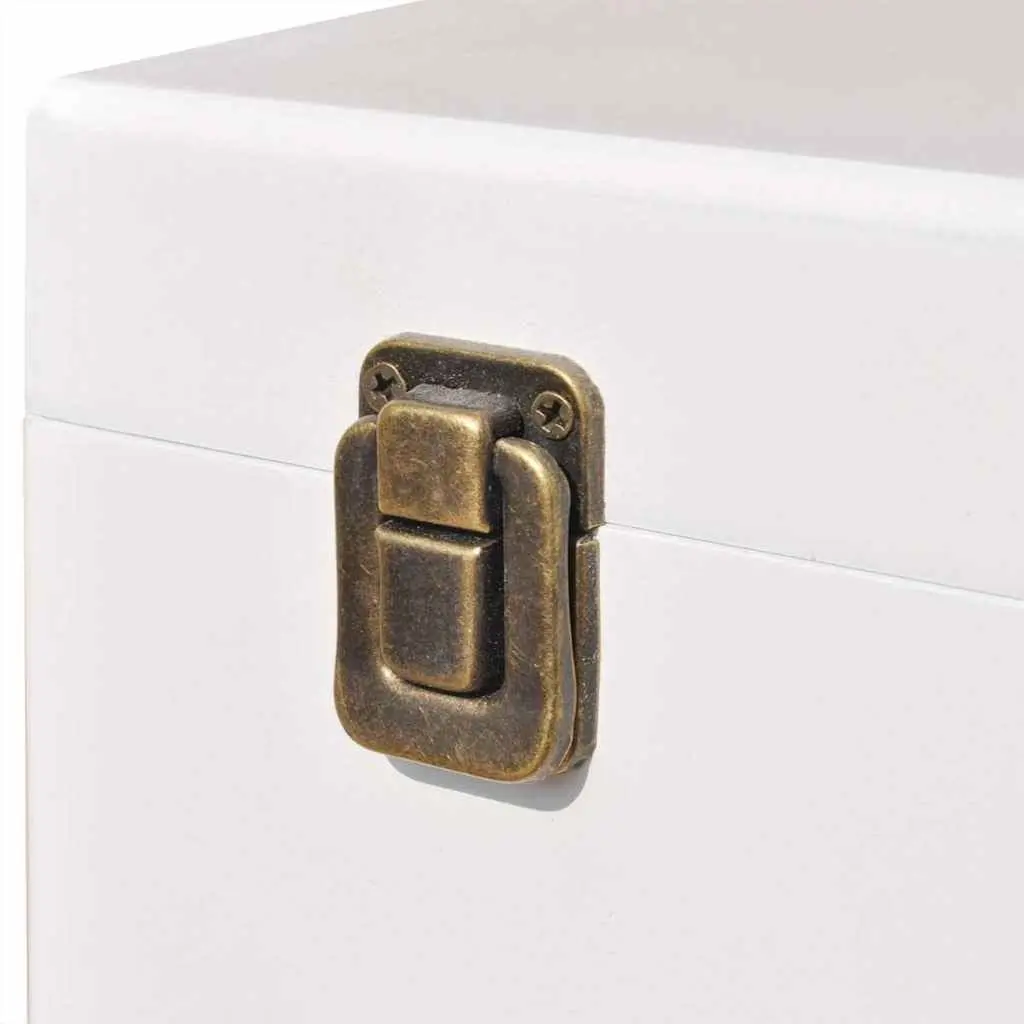 Vintage White Suitcase Side Cabinet
