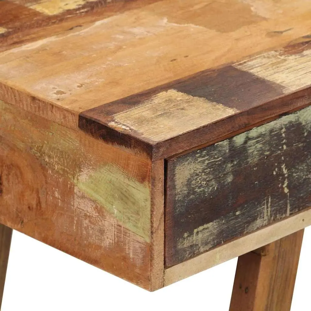 Desk Vintage Style Office Study Computer Table Solid Reclaimed Wood with Drawers