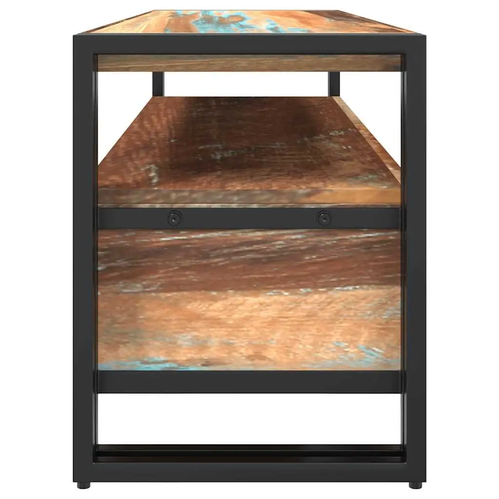 TV Cabinet Solid Reclaimed Wood Vintage Style Furniture Storage Drawers Shelf