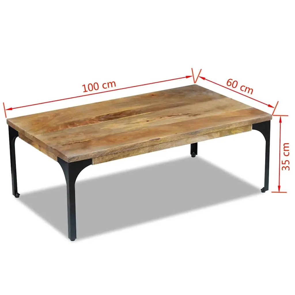 Wooden Coffee Table Brown 100x60x35 cm Living Room Accent Side End Couch Table