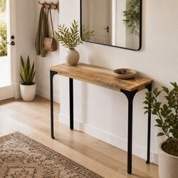 Wooden End Table Console 120x35x76cm - Specs & Details