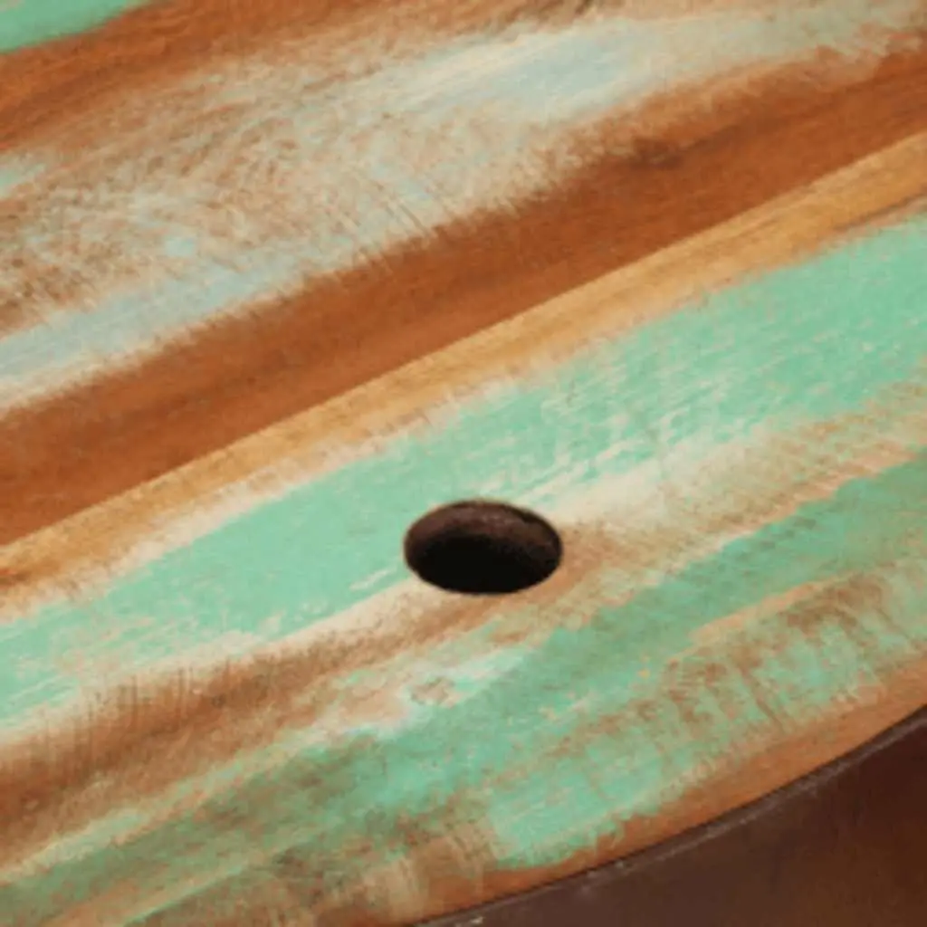 Two Piece Bowl Shaped Coffee Table Set Reclaimed Wood Living Room
