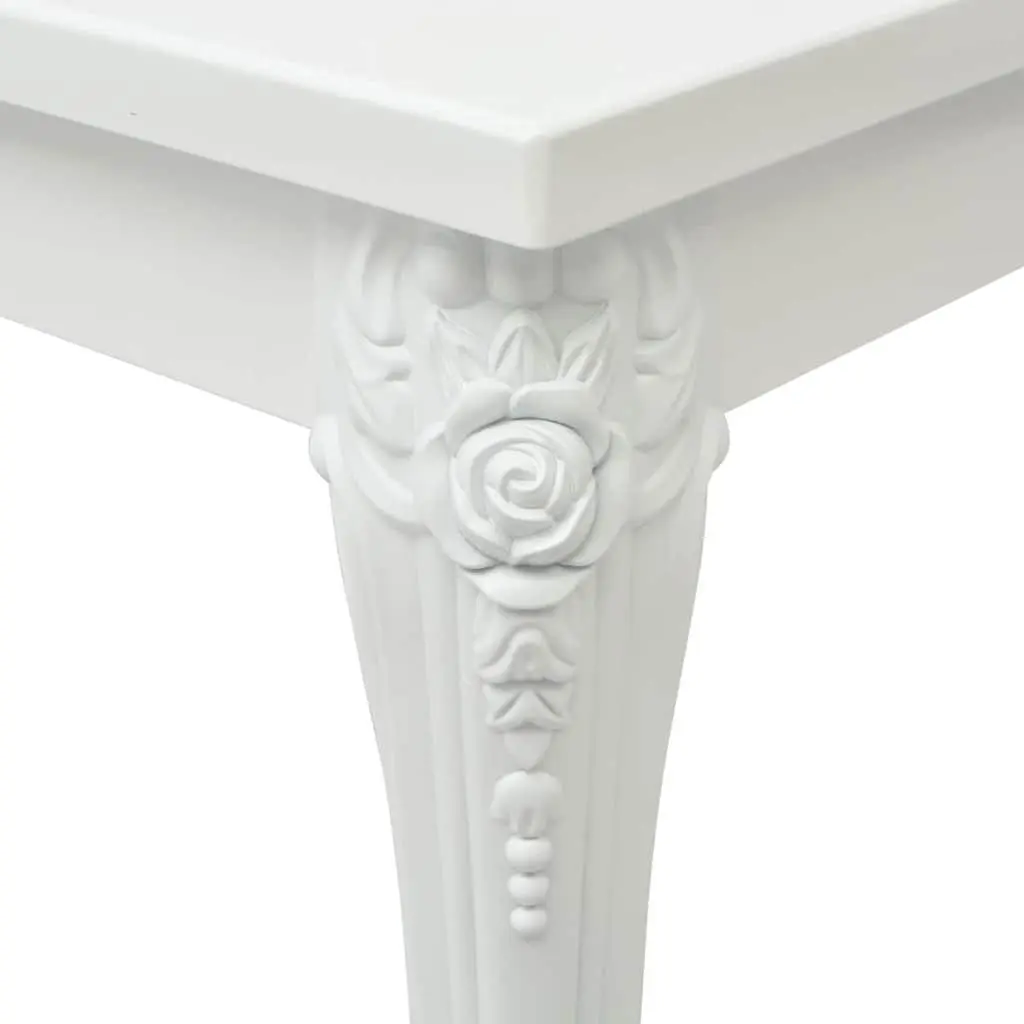 Dining Table 80x80x76 cm High Gloss White Kitchen Furniture Modern Design