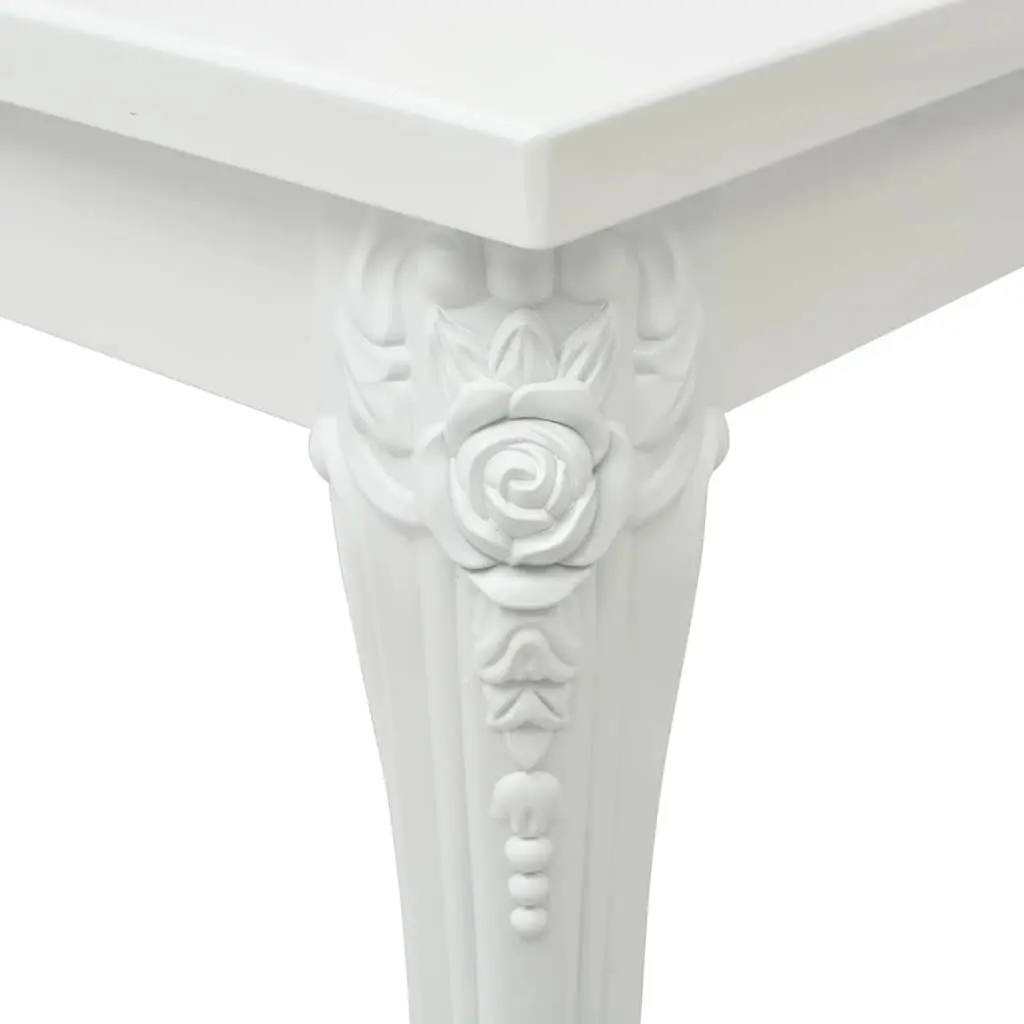 Dining Table Kitchen Room 116x66x76 cm High Gloss White