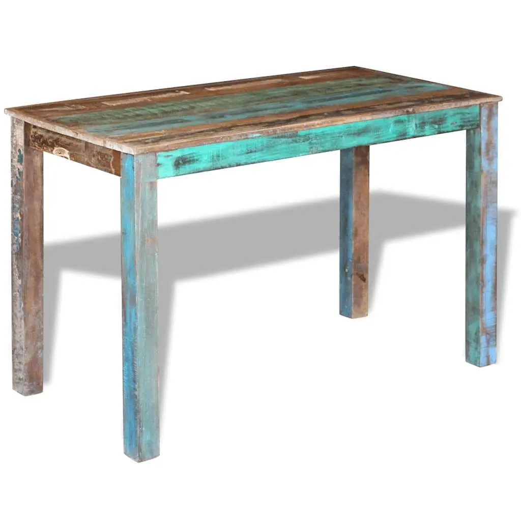 Dining Table Solid Reclaimed Wood Kitchen Room Furniture Antique Style Handmade