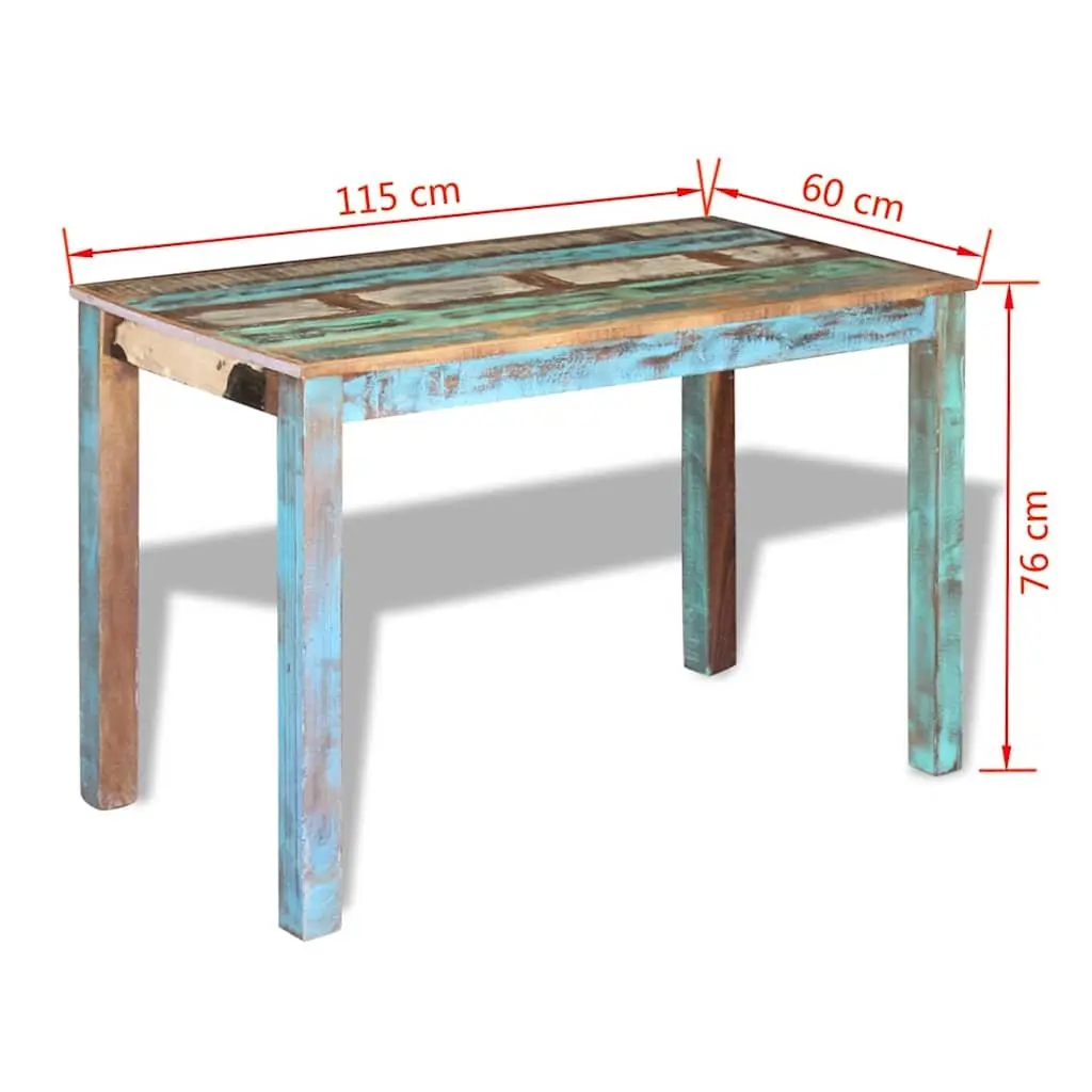 Dining Table Solid Reclaimed Wood Kitchen Room Furniture Antique Style Handmade