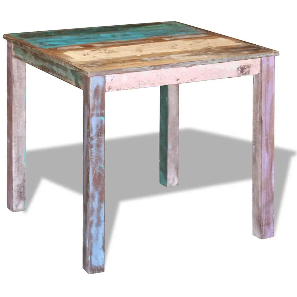 Dining Table Solid Reclaimed Wood Kitchen Room Furniture Compact Antique Style