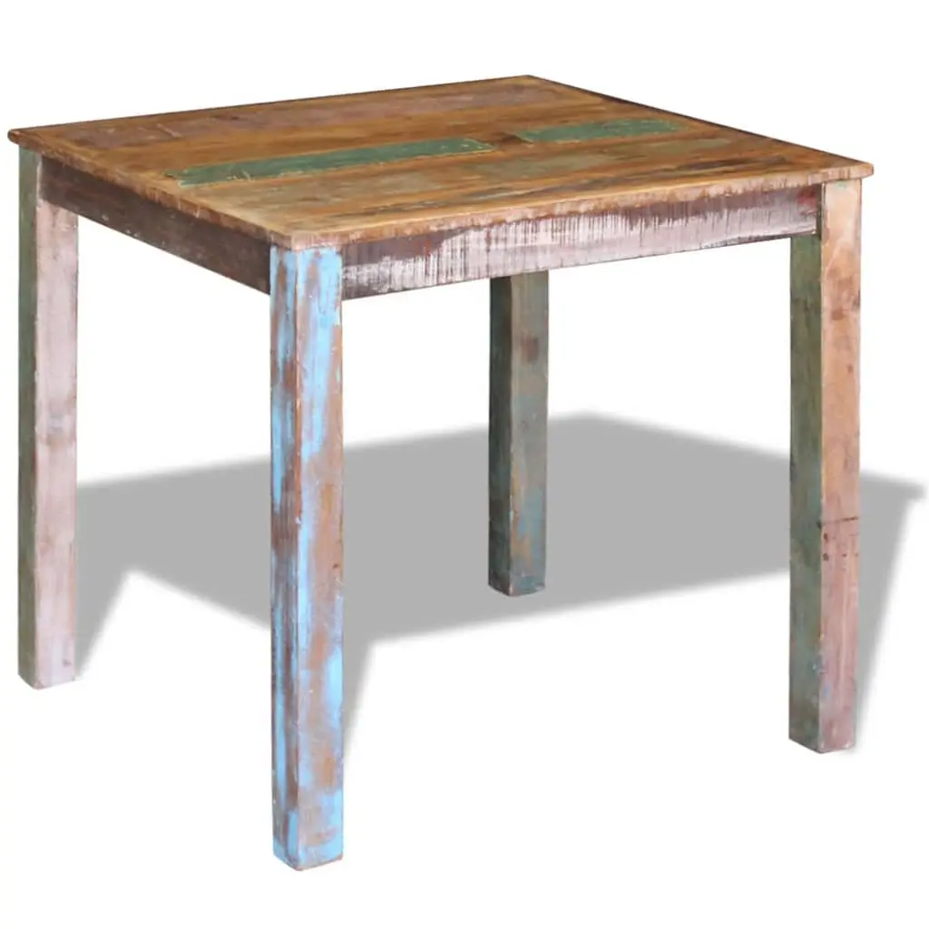 Dining Table Solid Reclaimed Wood Kitchen Room Furniture Compact Antique Style