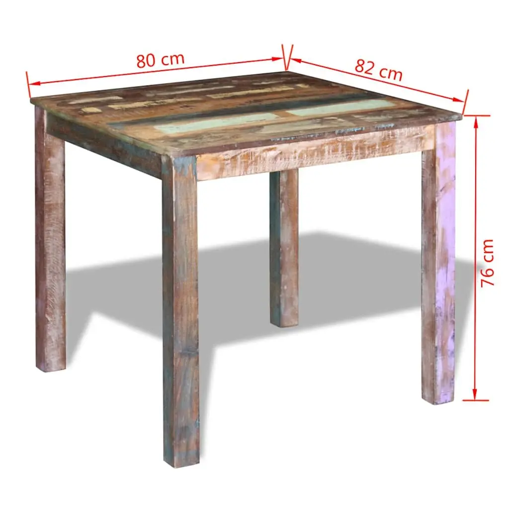 Dining Table Solid Reclaimed Wood Kitchen Room Furniture Compact Antique Style