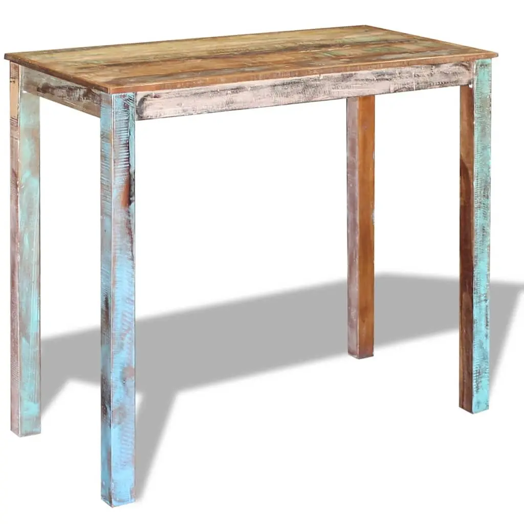 Bar Table Solid Reclaimed Wood Kitchen Dining Room Furniture Antique Style