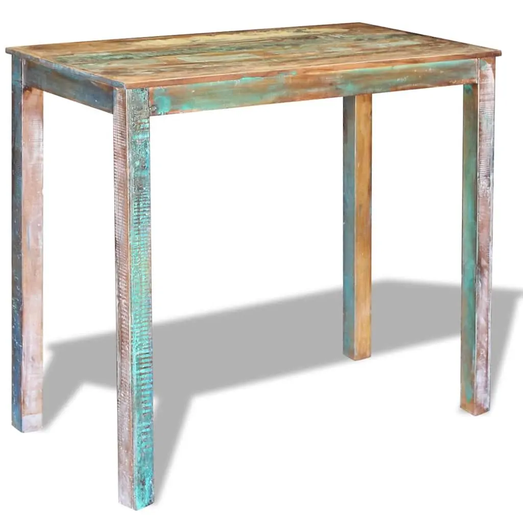 Bar Table Solid Reclaimed Wood Kitchen Dining Room Furniture Antique Style
