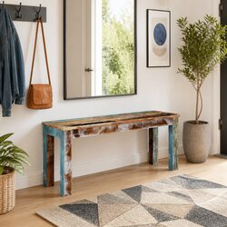Solid Wood Entryway Bench Dimensions 110 x 35 x 45 cm
