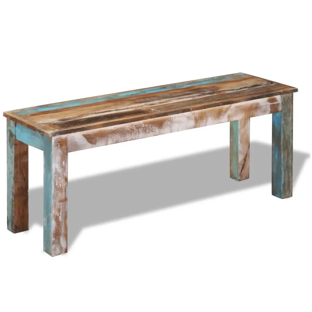 Solid Reclaimed Wood Bench Storage Entryway Vintage Antique Style Handmade
