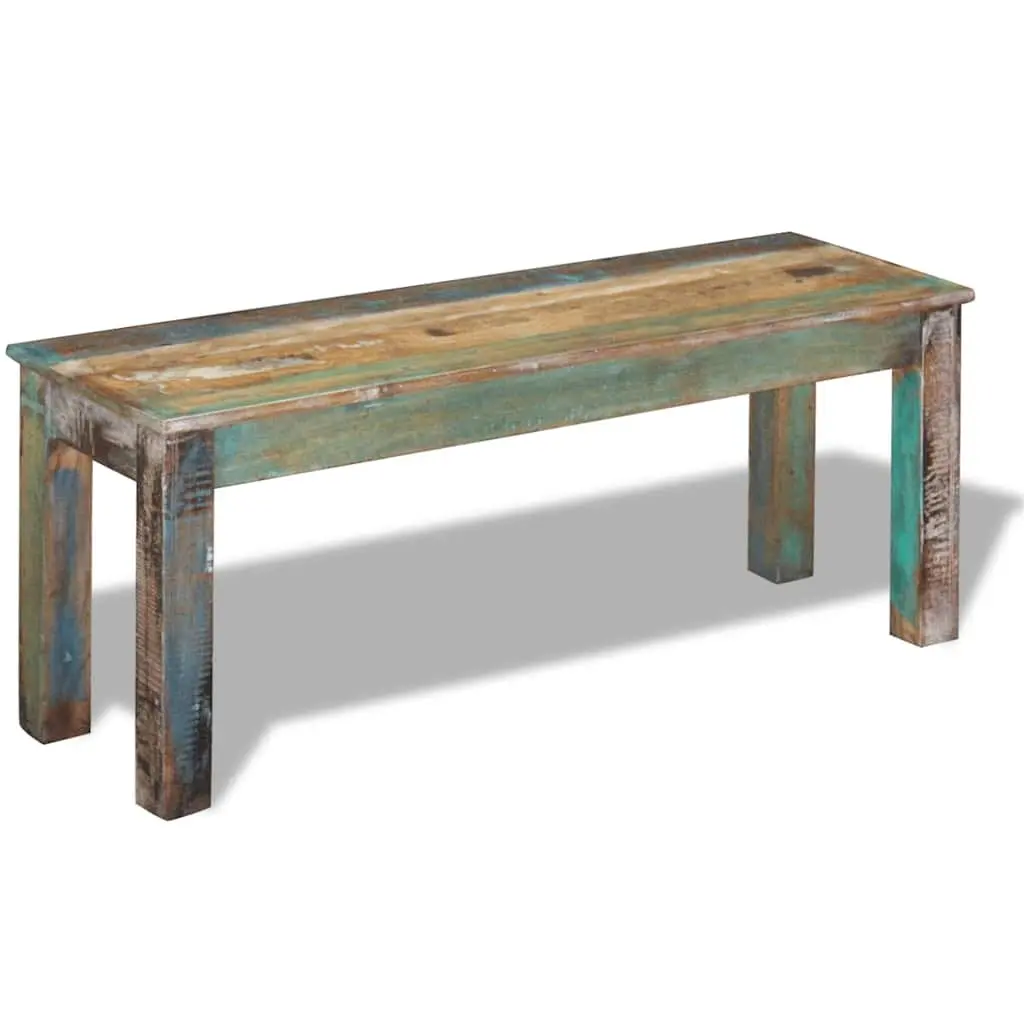 Solid Reclaimed Wood Bench Storage Entryway Vintage Antique Style Handmade