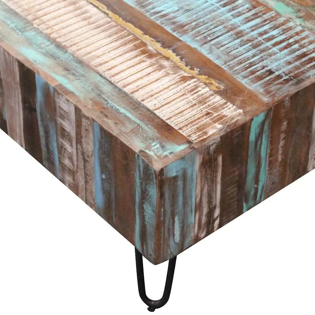 Coffee Table Living Room 100 x 50 x 38 cm Solid Reclaimed Wood Handmade Retro