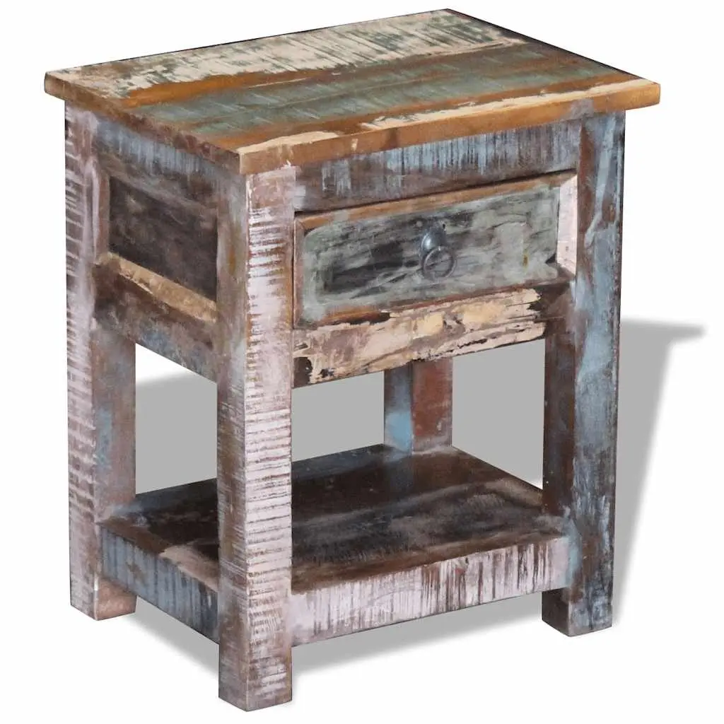 Solid Reclaimed Wood End Table