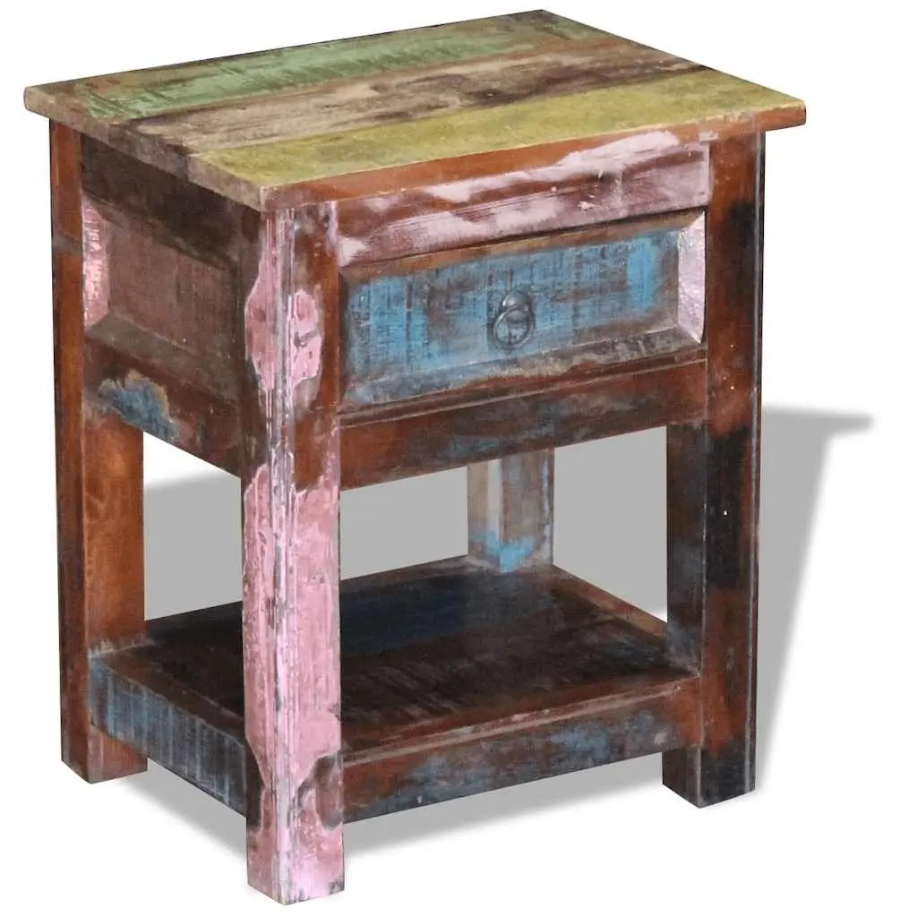 Solid Reclaimed Wood End Table