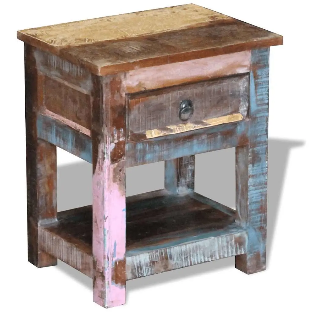 Solid Reclaimed Wood End Table