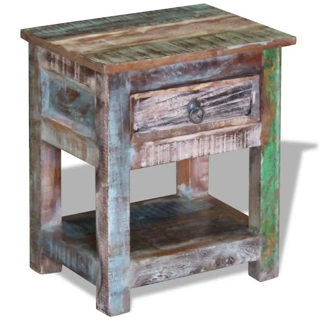 Solid Reclaimed Wood End Table