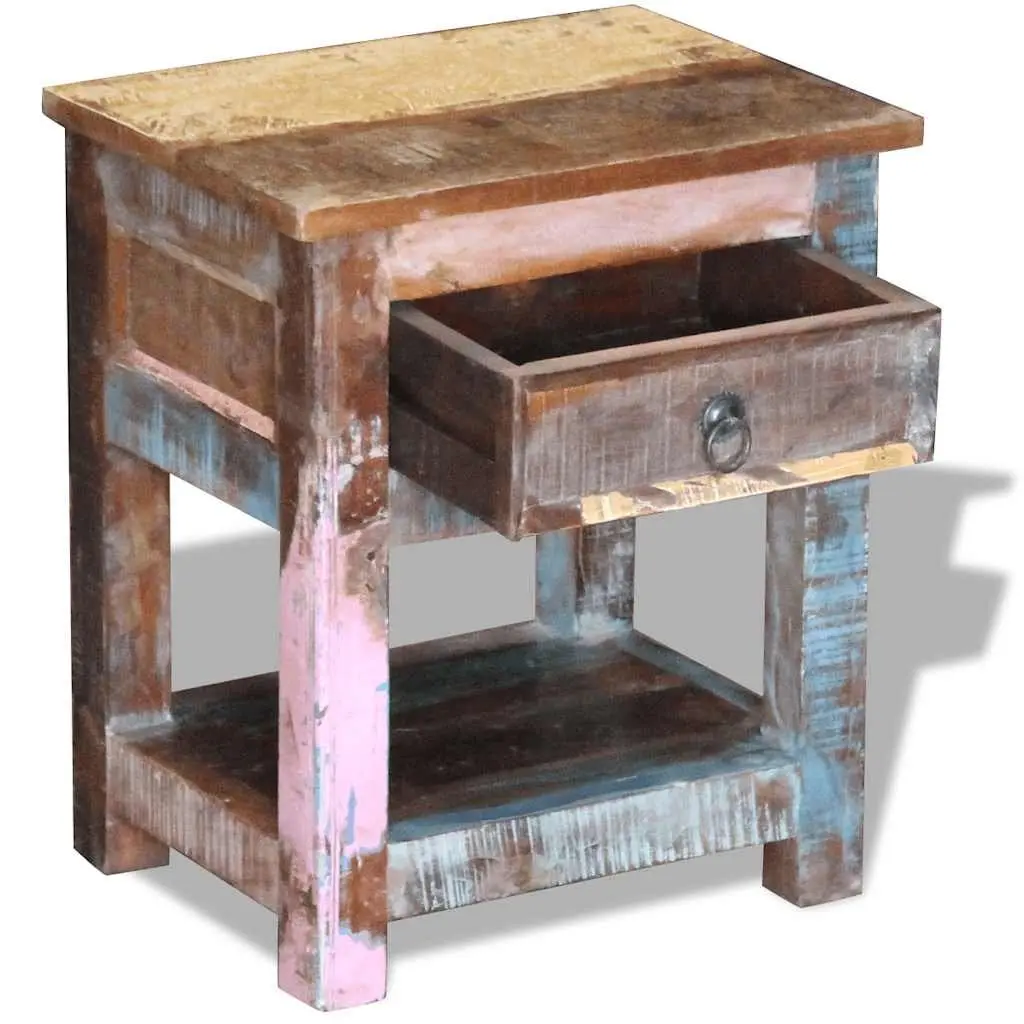 Solid Reclaimed Wood End Table