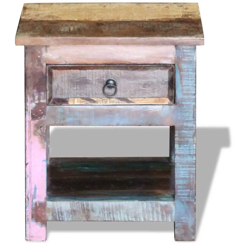 Solid Reclaimed Wood End Table