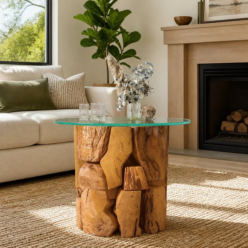 Rustic Handmade Driftwood Coffee Table