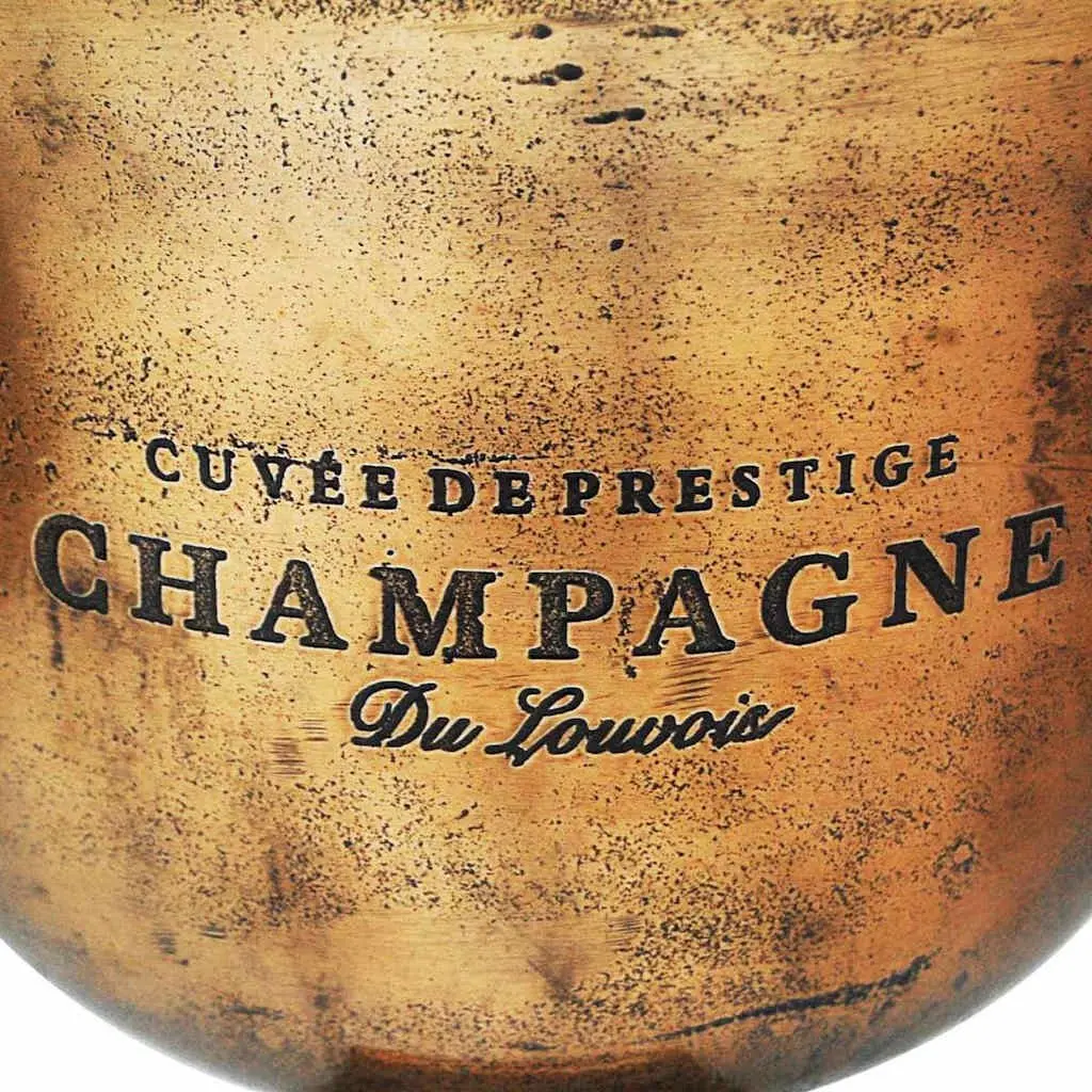Trophy Cup Champagne Cooler Wine Ice Bucket with Handles Party Beverage Brown