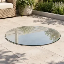 80cm Diameter Round Tempered Glass Table Top