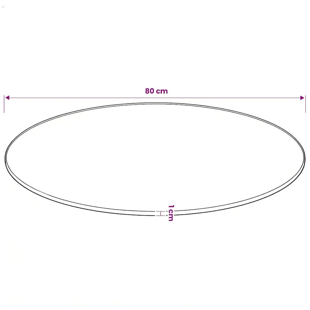 80cm Diameter Round Tempered Glass Table Top
